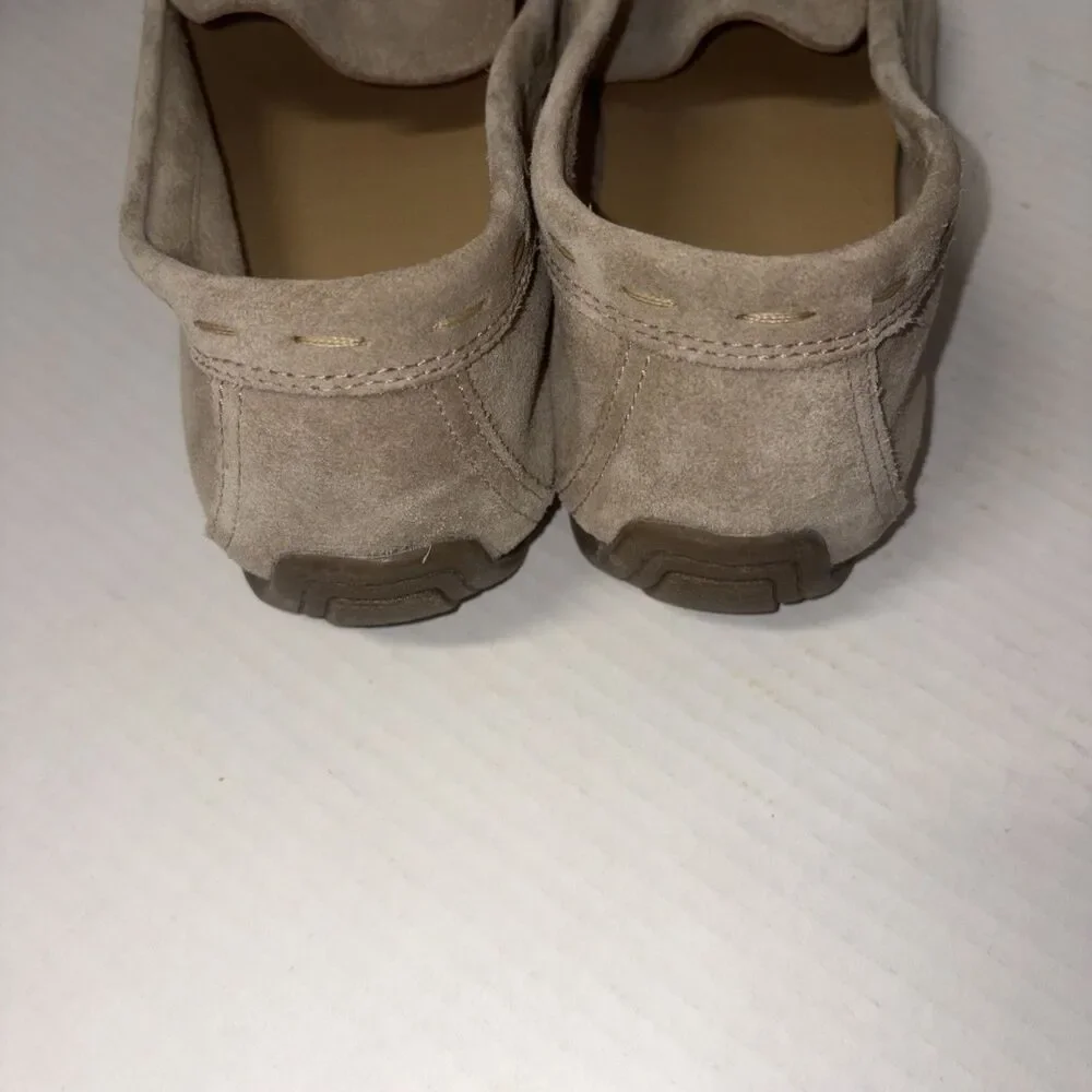 Frye & Co Men's Ash Taupe Suede Casual Driving Moc Loafers Size 10.5
